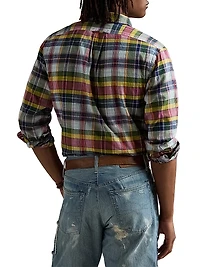 Classic Fit Madras Plaid Shirt