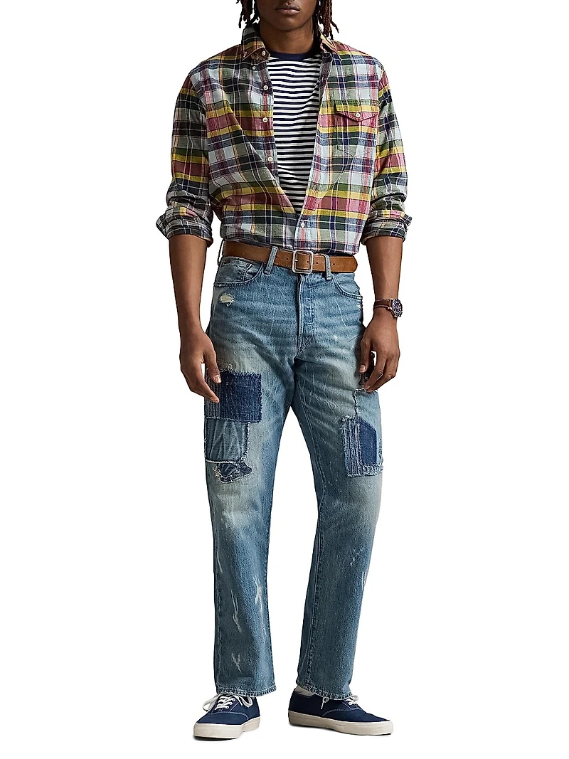 Classic Fit Madras Plaid Shirt