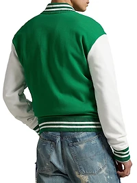 Fleece Graphic Baseball Jacket