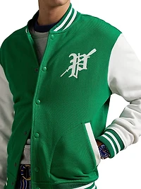 Fleece Graphic Baseball Jacket