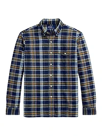 Classic-Fit Indigo Madras Shirt