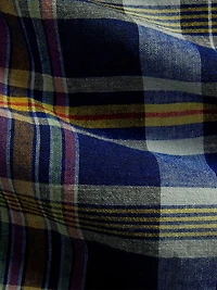 Classic-Fit Indigo Madras Shirt