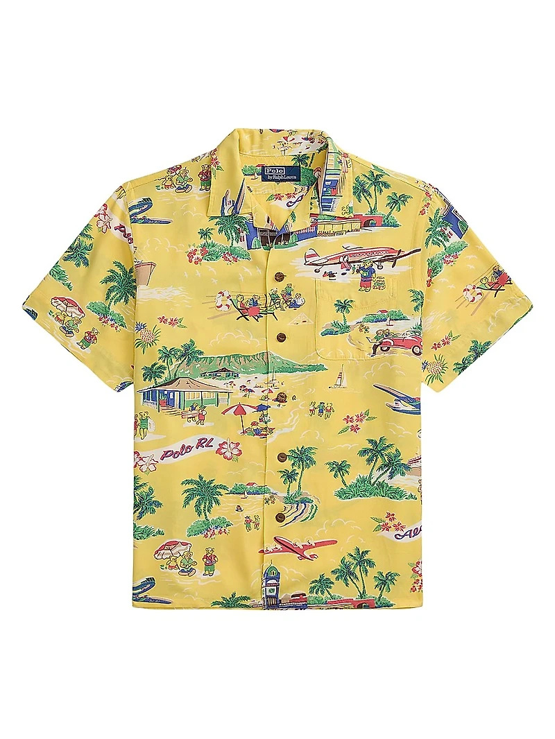 Classic-Fit Polo Bear Camp Shirt