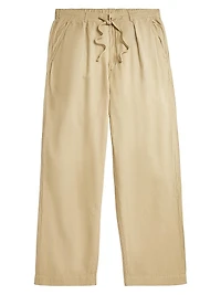Relaxed-Fit Linen-Cotton Pants