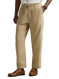 Relaxed-Fit Linen-Cotton Pants