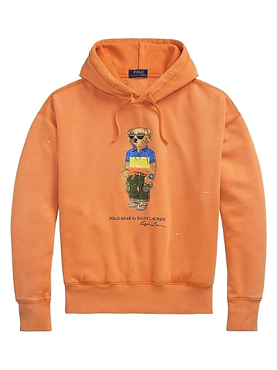 Vintage-Fit Polo Bear Fleece Hoodie