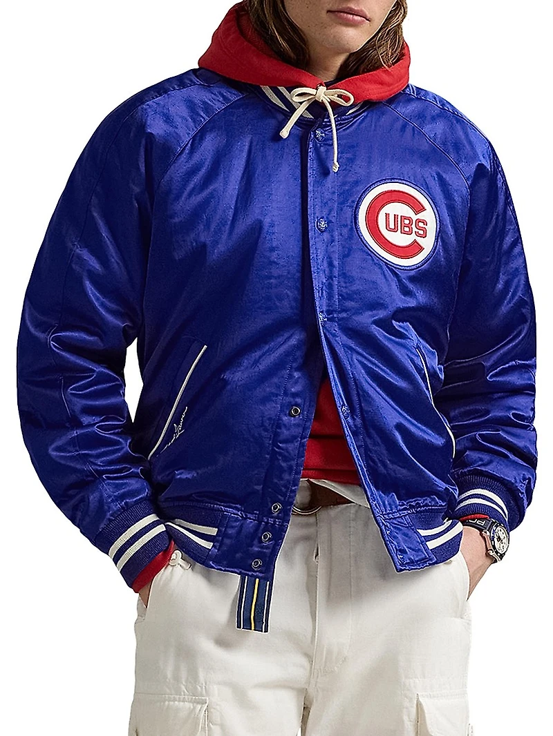 Cubs Satin Bomber Jacket