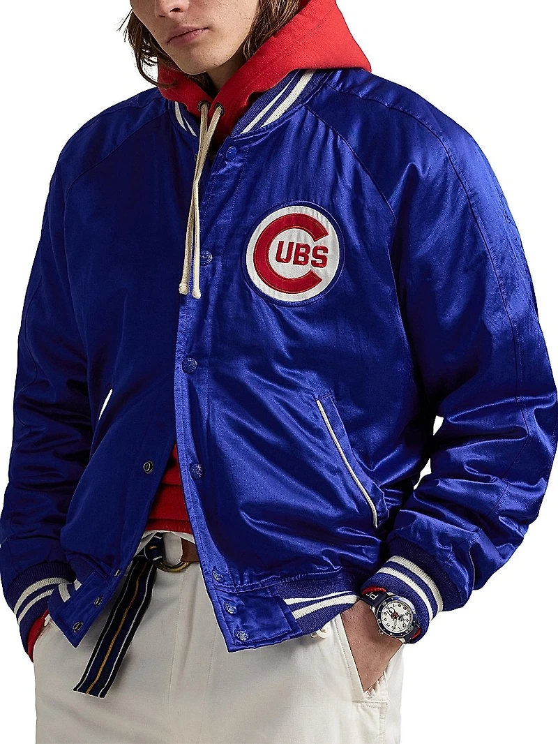 Cubs Satin Bomber Jacket