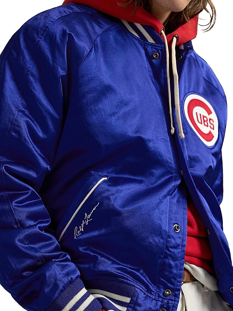 Cubs Satin Bomber Jacket