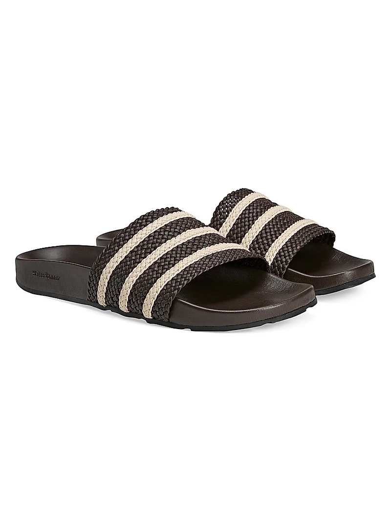 adidas x Wales Bonner Adilette Woven Leather Slides