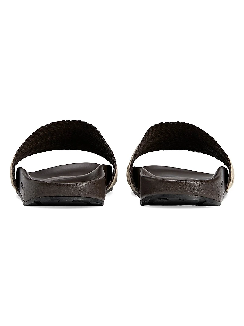 adidas x Wales Bonner Adilette Woven Leather Slides