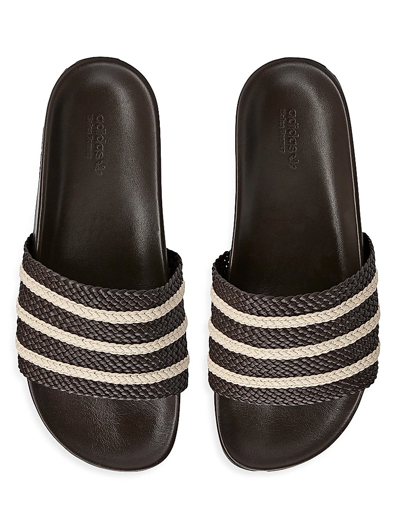 adidas x Wales Bonner Adilette Woven Leather Slides