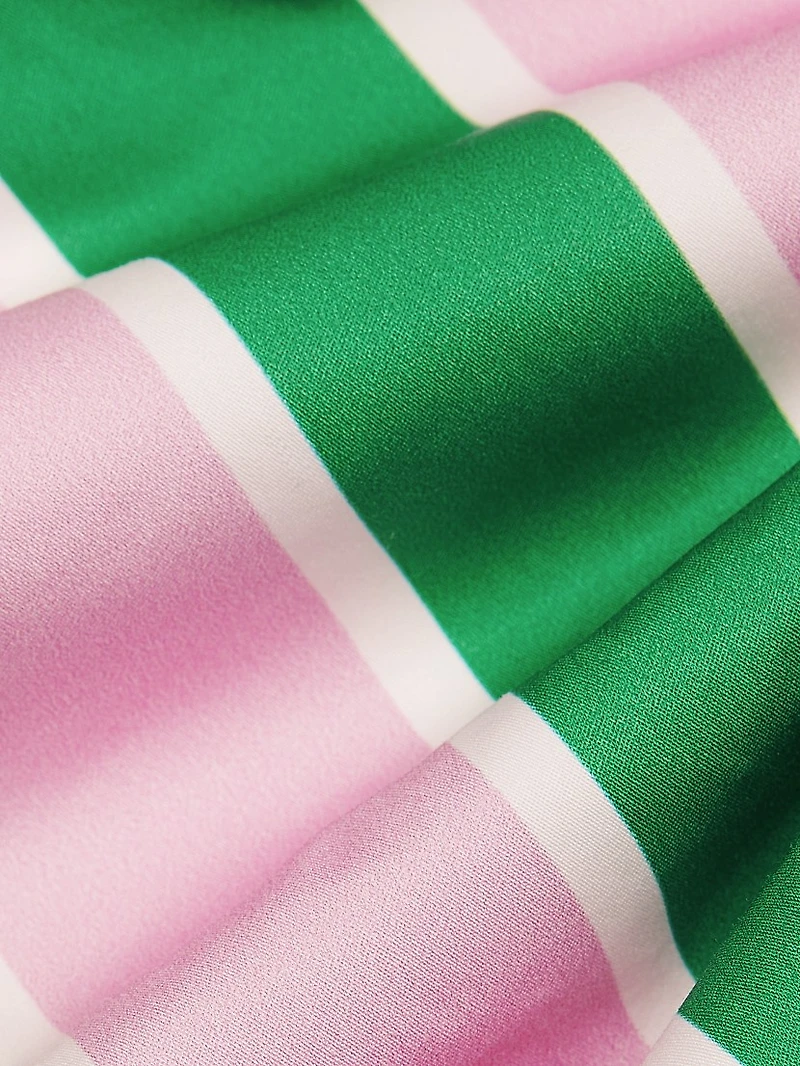 Beatrix Striped Linen-Cotton Strapless Minidress