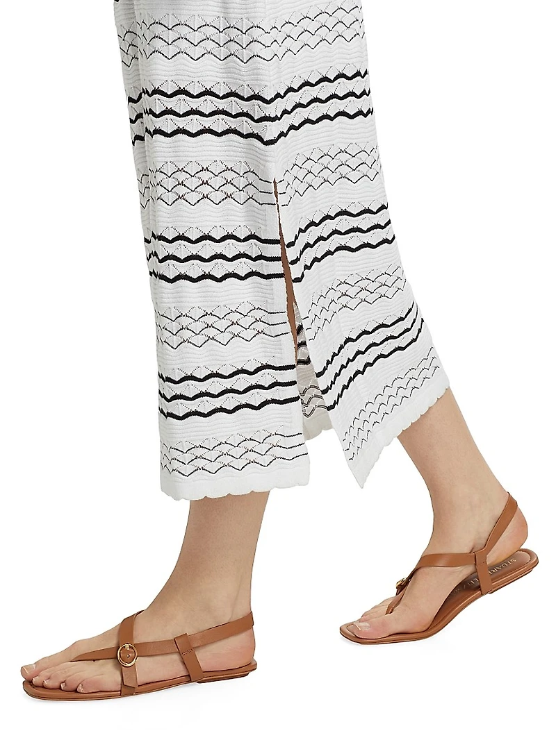 Striped Knit Sleeveless Maxi Dress