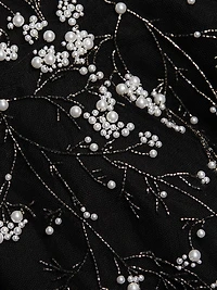 Embroidered Tulle Gown