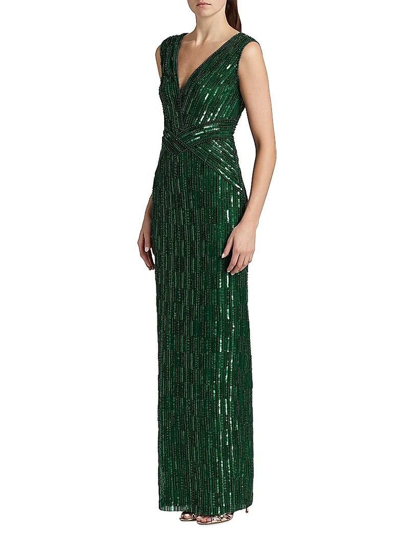 Embellished Tulle Gown
