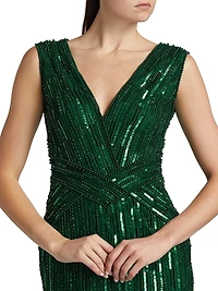 Embellished Tulle Gown