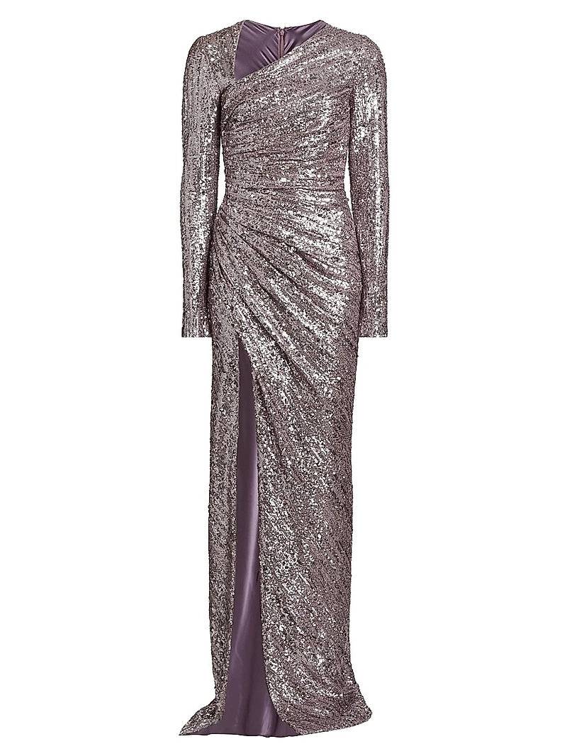 Sequined Ruched Gown