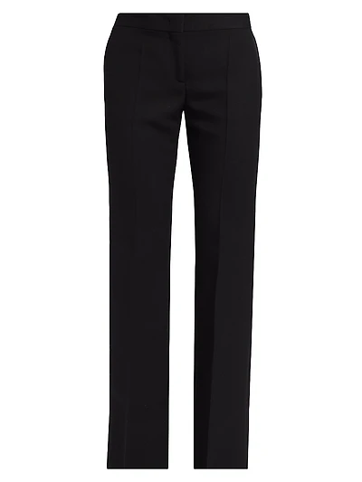 Wool-Blend Straight-Leg Trousers