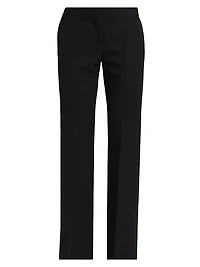 Wool-Blend Straight-Leg Trousers