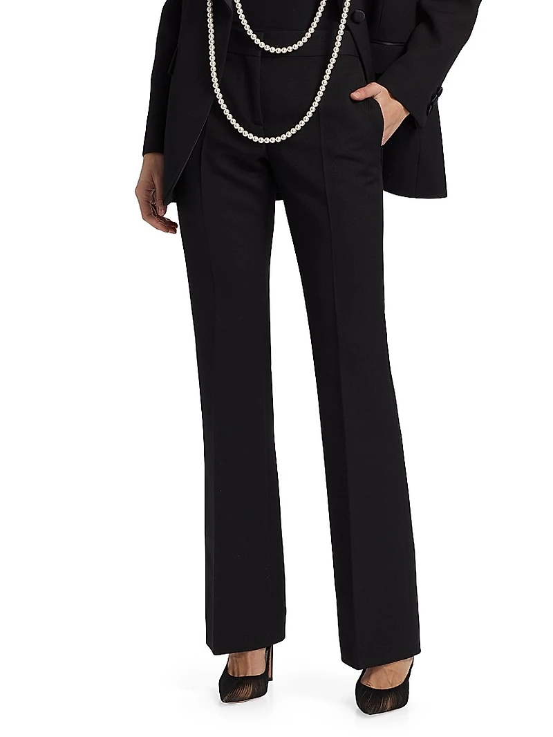 Wool-Blend Straight-Leg Trousers