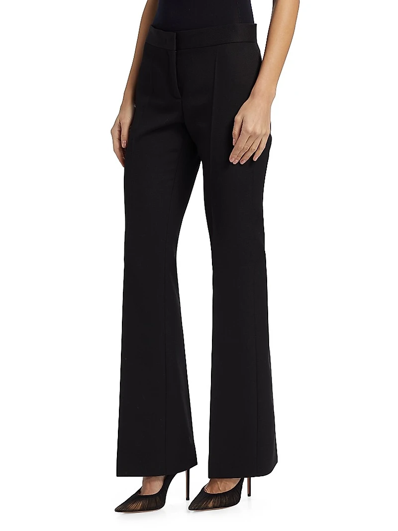 Wool-Blend Straight-Leg Trousers