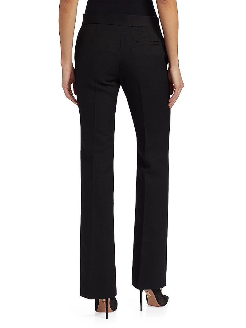 Wool-Blend Straight-Leg Trousers