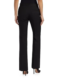 Wool-Blend Straight-Leg Trousers