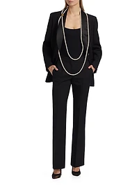 Wool-Blend Straight-Leg Trousers