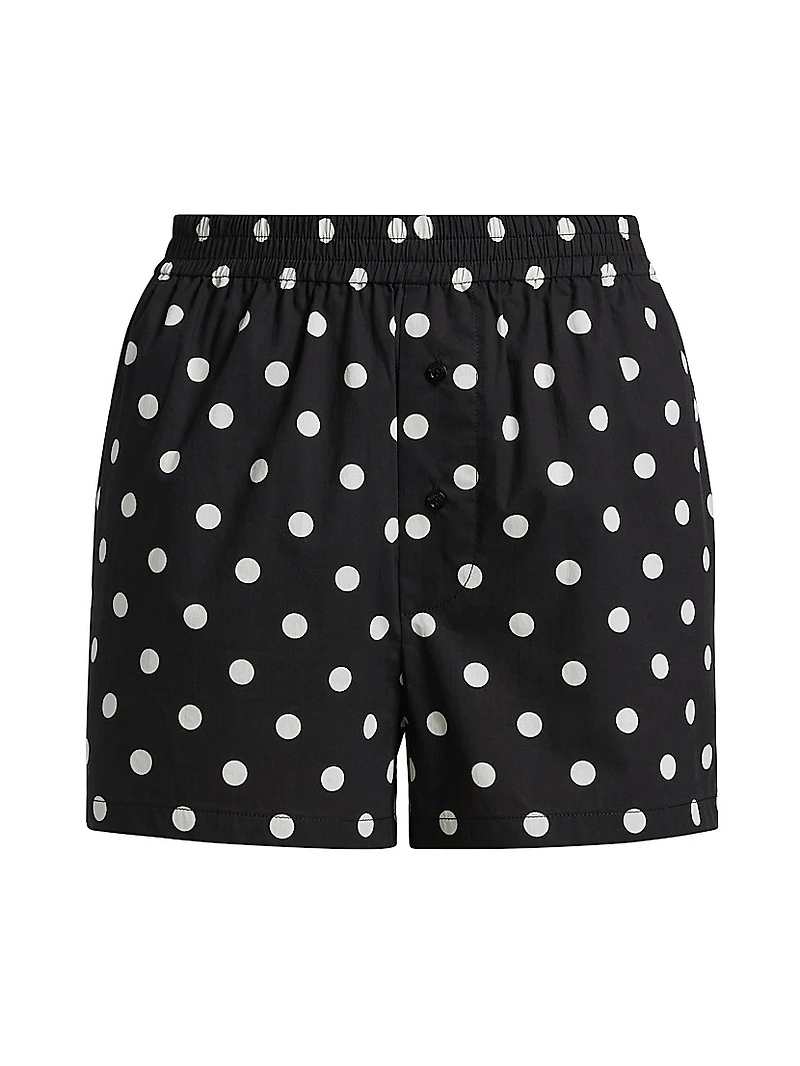 Polka Dot Cotton Voile Boxer Shorts