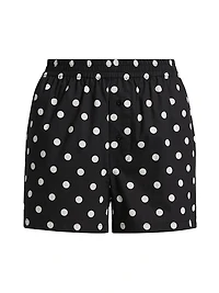 Polka Dot Cotton Voile Boxer Shorts
