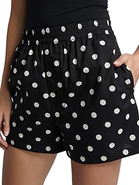 Polka Dot Cotton Voile Boxer Shorts