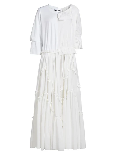 Cotton-Silk Voile Patchwork Maxi Dress