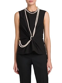 Pearl Necklace Voile Blouse