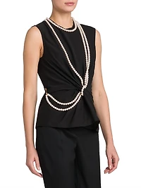 Pearl Necklace Voile Blouse