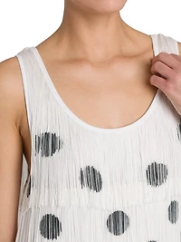 Polka Dot Fringe Maxi Dress