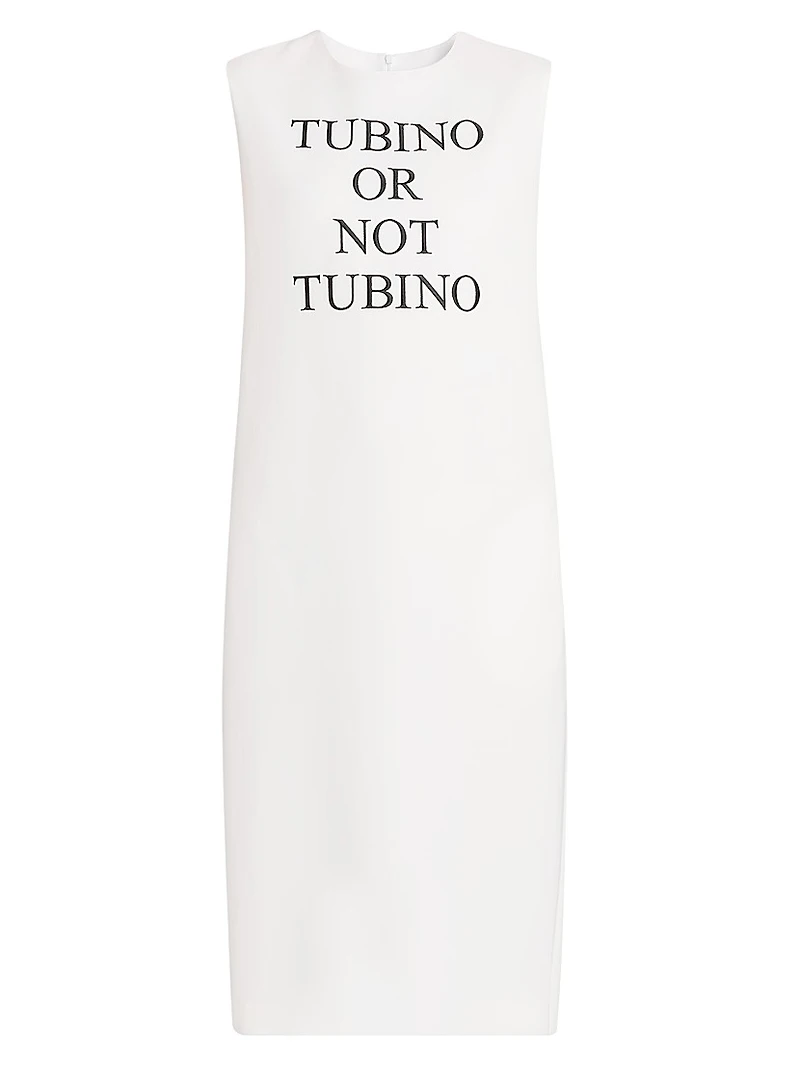 "Tubino Or Not Tubino" Stretch Crepe Midi-Dress