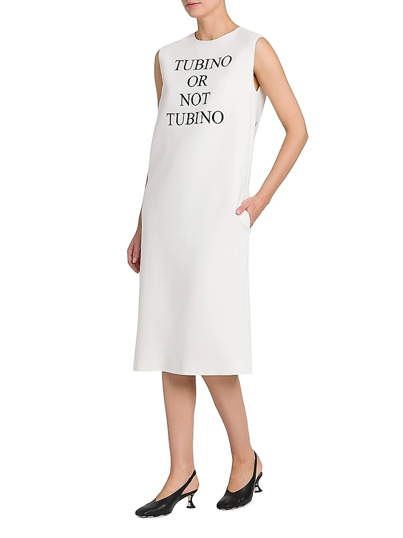 "Tubino Or Not Tubino" Stretch Crepe Midi-Dress
