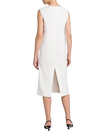 "Tubino Or Not Tubino" Stretch Crepe Midi-Dress