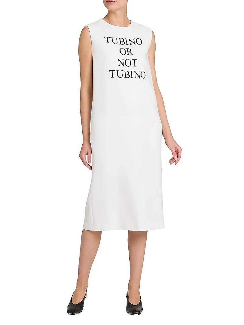 "Tubino Or Not Tubino" Stretch Crepe Midi-Dress