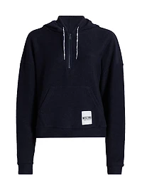 Half-Zip Ribbed Hoodie