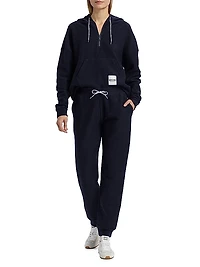 Half-Zip Ribbed Hoodie