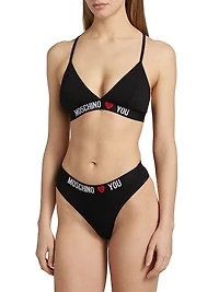 Logo Triangle Bikini Top