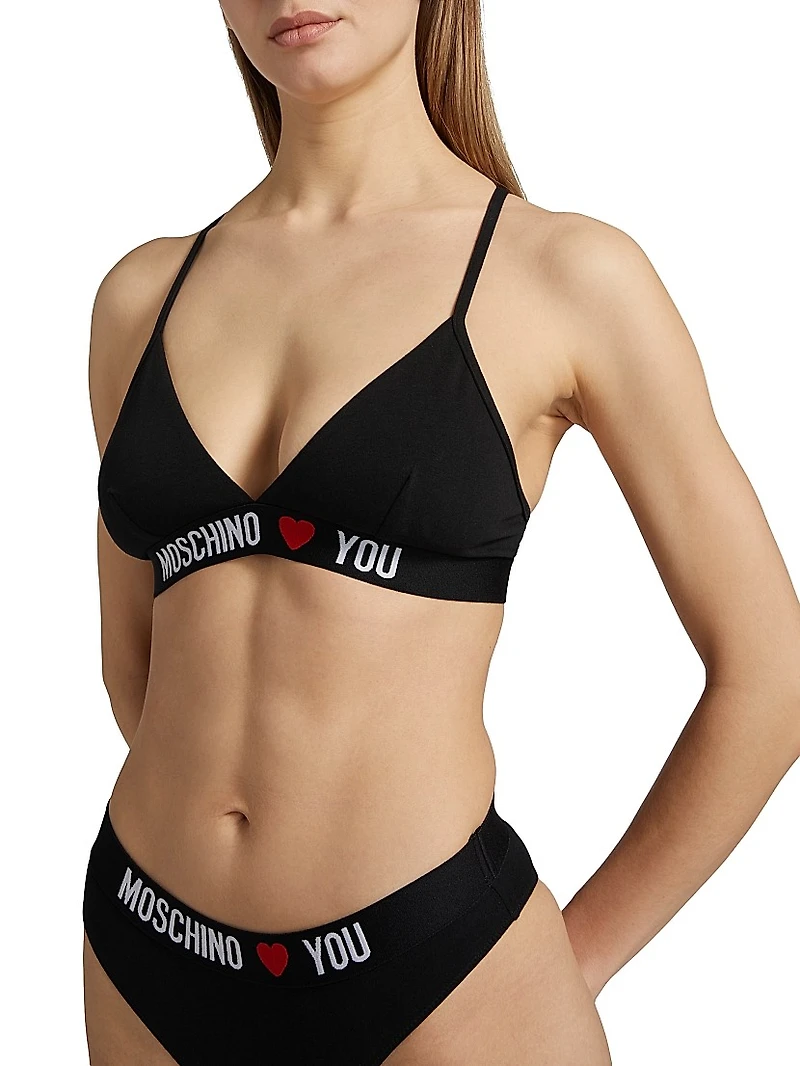 Logo Triangle Bikini Top