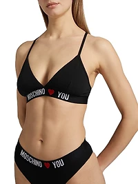 Logo Triangle Bikini Top