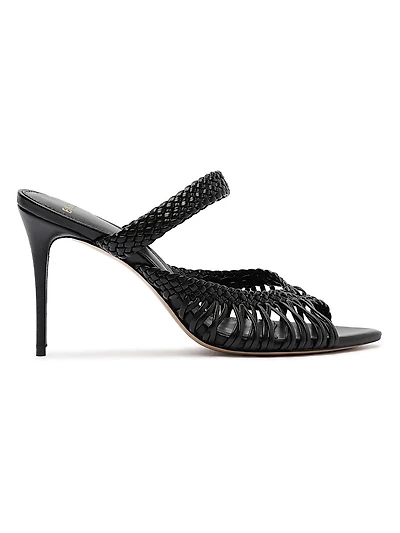 Agatha 85MM Braided Leather Sandals