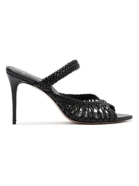 Agatha 85MM Braided Leather Sandals