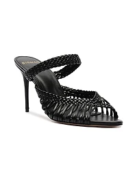 Agatha 85MM Braided Leather Sandals