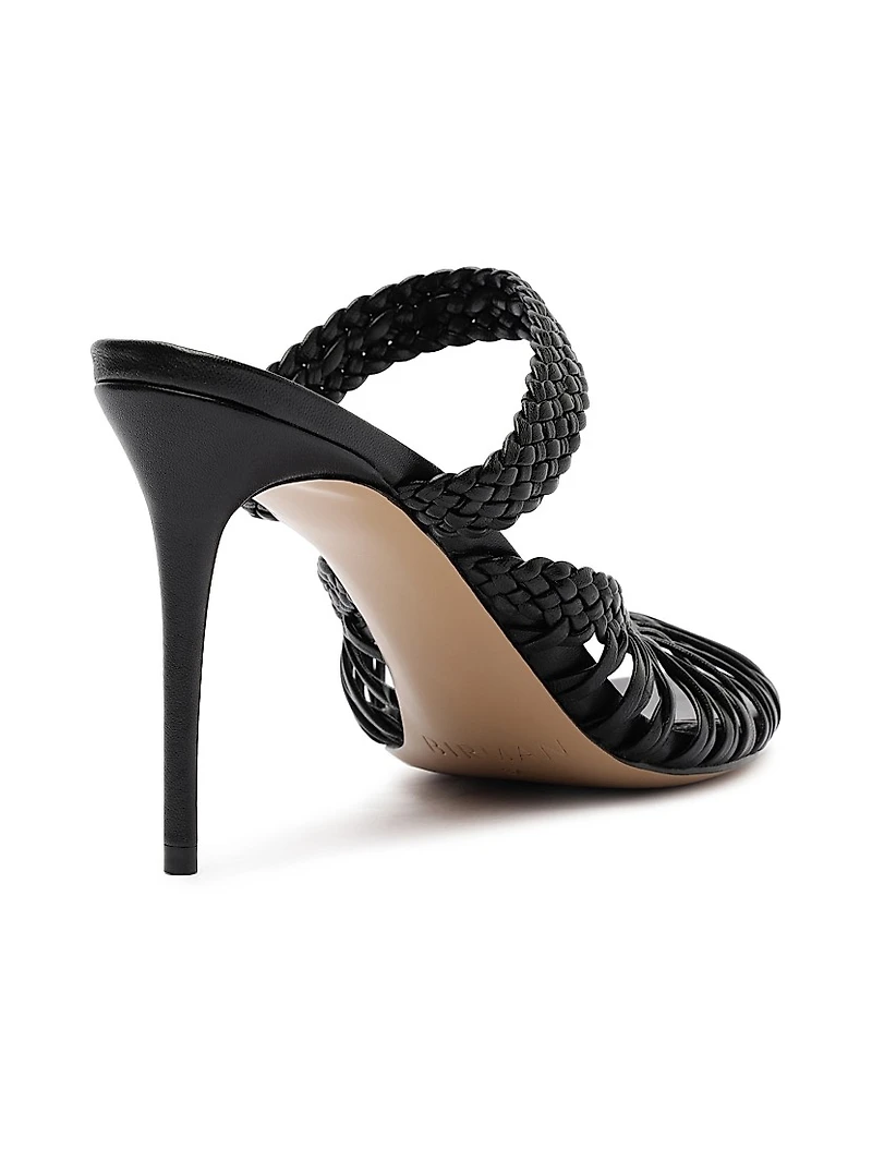 Agatha 85MM Braided Leather Sandals