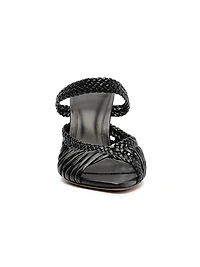 Agatha 85MM Braided Leather Sandals